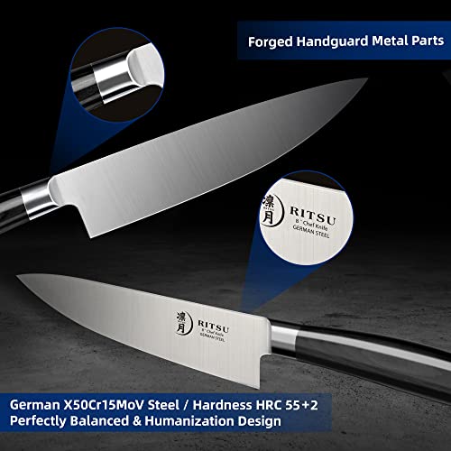 8'' German High Carbon Steel Japanese Chef Knife