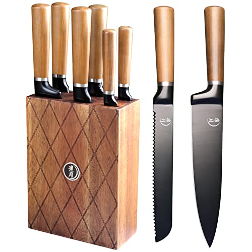 7 Pieces Kitchen Knife Block Set