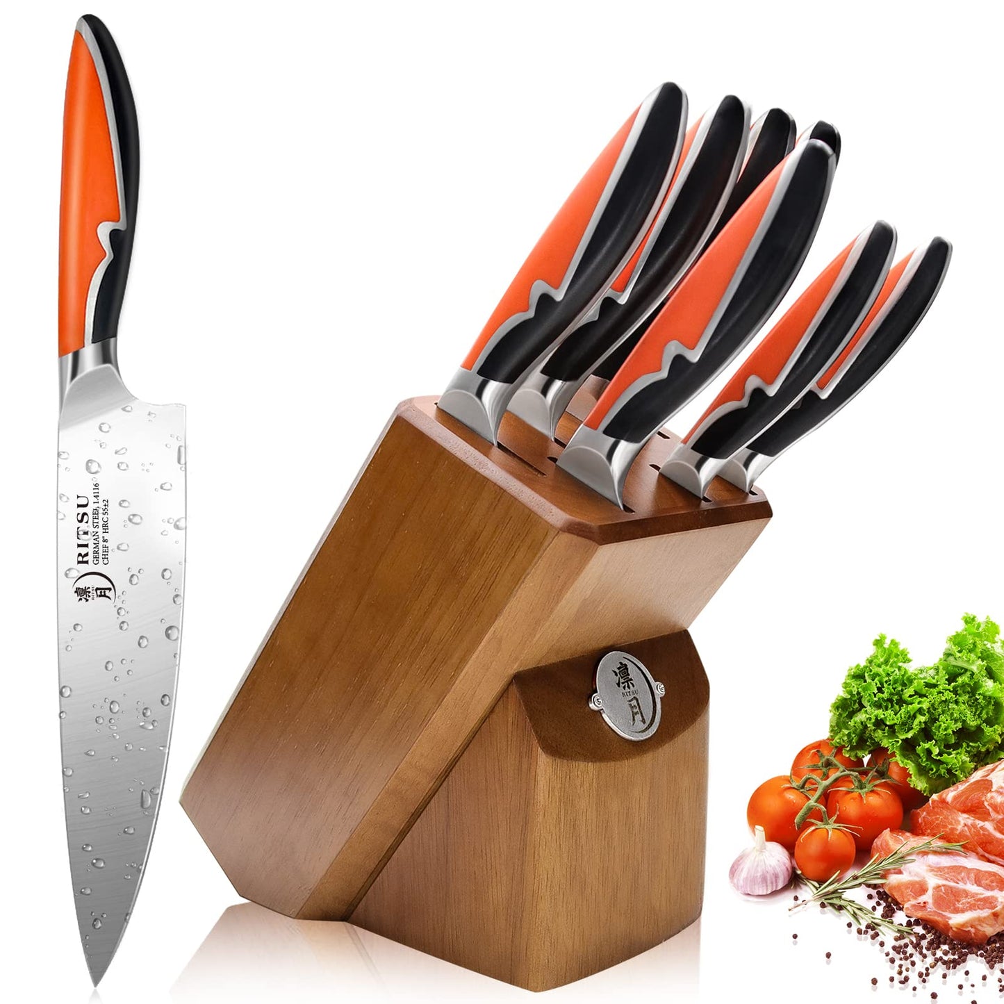 8 Pieces High Carbon Stainless Steel Knife Set