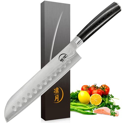 7‘’ Professional Damascus Santoku Chef Knife