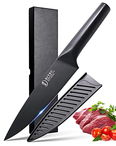 8" Black Titanium Coated Blade Japanese Chef Knife