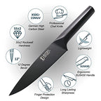 8" Black Titanium Coated Blade Japanese Chef Knife