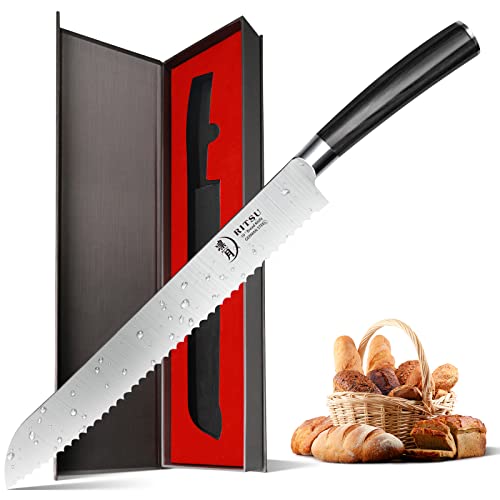 10'' German High Carbon Steel Professional Serrated Bread Knife