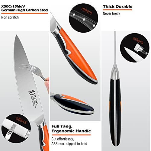 8 Pieces High Carbon Stainless Steel Knife Set