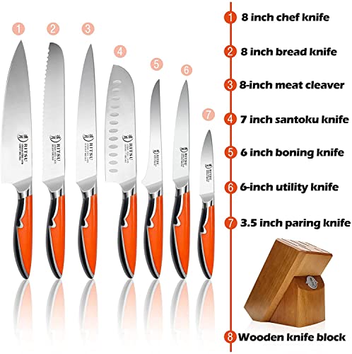 8 Pieces High Carbon Stainless Steel Knife Set