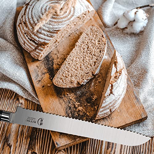10'' German High Carbon Steel Professional Serrated Bread Knife