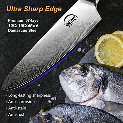 8'' Damascus Steel Japanese Chef's  Knife